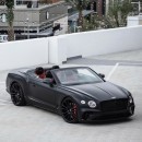 All-black 2022 Bentley Continental GT Convertible on matching Forgiato wheels