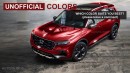 2023 Honda Pilot color palette rendering by AutoYa