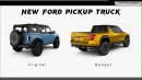 2024 Ford Bronco Pickup Truck rendering by Digimods DESIGN