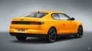 2025 Ford Capri coupe rendering by Theottle