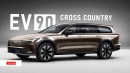 2025 Volvo EV90 Cross Country rendering by AutoYa