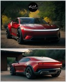 Chevrolet Camaro EV rendering by rayo.designlab
