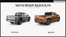 Mitsubishi Raider V8 mid-size pickup truck rendering by Digimods DESIGN