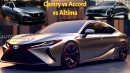 Toyota Camry vs Accord vs Altima renderings by AutomagzTV & CarsVision