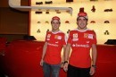 Alonso and Massa at the Ferrari World Abu Dhabi