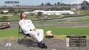 Fernando Alonso sunbathing