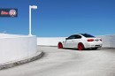 Alpine White BMW E92 M3 on Red HRE Wheels