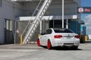 Alpine White BMW E92 M3 on Red HRE Wheels