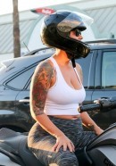 Amber Rose riding her Can-Am