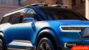 2025 Ford Explorer EV rendering by Rcars