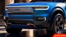 2025 Ford Explorer EV rendering by Rcars