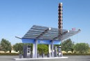 Sketch of EVgo' high-power EV charging station