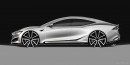Tesla Model S II rendering