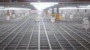 Ocado automated grocery warehouse