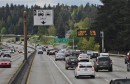 A high-occupancy vehicle lane on Interstate 5 in Seattle, Washington, United States.