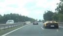 Unknown Driver Takes Race Car on Highway in the Czech Republic