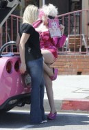 Angelyne with her Corvette C6 in May