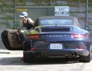 Anne Hathaway seen with her Porsche 911