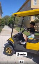 Antonio Brown's Kid Ali Driving a Golf Cart