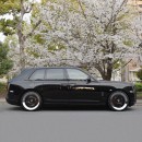 Rolls-Royce Cullinan Black Badges on aftermarket wheels