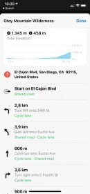 Navegación ciclista de Apple Maps
