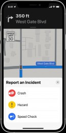 Sending reports in Apple Maps