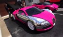 Pink-wrapped 2008 Bugatti Veyron