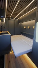Arden is a Mercedes Sprinter van conversion that hides a very elegant interior and full-size bathroom