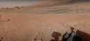 NASA Curiosity rover sned postcard from atop of Mont Mercou on Mars