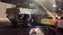 Armored Vehicle Hits Porsche Cayman in China