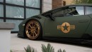 Army Lamborghini Huracan Performante Has Gold ADV.1 Wheels