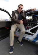 Arnold Schwarzenegger Drives 2016 Toyota Mirai at Toyota/Save Mart 350 NASCAR