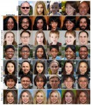 AI-designed faces (2018)
