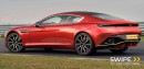Aston Martin Rapide what if second generation rendering by carnewsnetwork