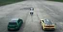 Aston Martin GT8 Vs Volkswagen Golf R VII drag race