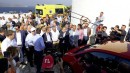 Prime Minister Kyriakos Mitsotakis and Volkswagen CEO Herbert Diess at Astypalea.