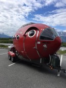 The Atomic Camper is a space-age-themed, homebuilt camper trailer that still roams Alaska every summer