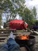 The Atomic Camper is a space-age-themed, homebuilt camper trailer that still roams Alaska every summer