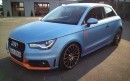 Audi A1 Gets Ice Blue Metallic Wrap