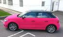Audi A1 Wrapped in Pink Velvet