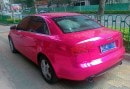 Audi A4 Pink Chrome Wrap