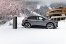Audi EV charging in snow
