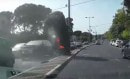 Audi Flips Over and Catches Fire in Crazy Israel Crash