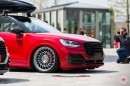 Audi Q2 Gets Custom Vossen Wheels and Red Roll Cage