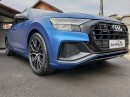 Audi Q8 Gets Wrapped in Matte Metallic Blue