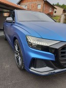 Audi Q8 Gets Wrapped in Matte Metallic Blue
