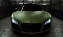 Audi R8 with Matte Green Wrap