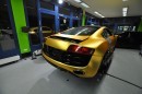 Audi R8 in Matte Gold Dominates Munich