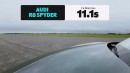 Lamborghini Huracan Performante drags Audi R8 Spyder