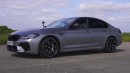 BMW M5 Competition v Audi R8 Spyder drag race